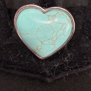 Wild Heart-Shaped Silver tone Ring size 7